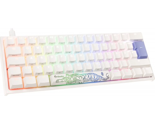 Ducky Ducky One 2 Pro Mini White Edition Gaming Keyboard, RGB LED - Cherry Silent Red