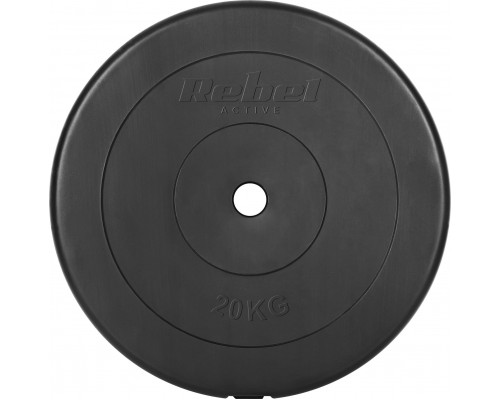 Rebel Bitumena slodze 20kg, 31mm caurums, klasiskais disks, REBEL ACTIVE  