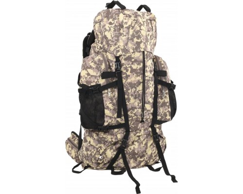 vidaXL vidaXL Plecak turystyczny, camelowo-brązowe moro, 80 L, tkanina Oxford