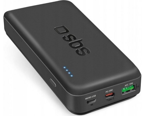 SBS TTBB20000PD20K 20000 mAh 20W PD USB-C, USB-A, Micro-USB - Black