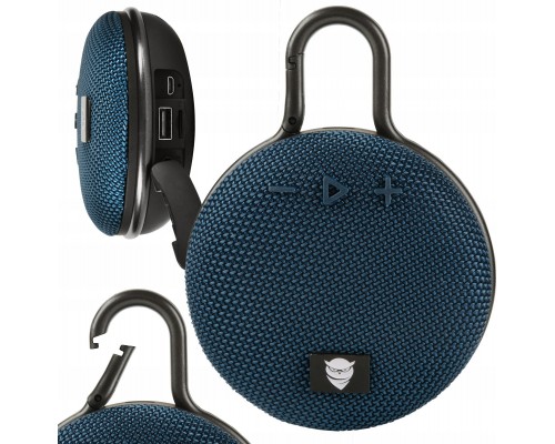 GŁOŚNIK BLUETOOTH MAŁY OKRĄGŁY TG112 NIEBIESKI