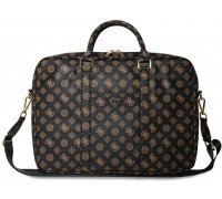 Bag Guess 4G Peony Front Pocket Zipper Triangle Logo 16" black