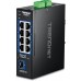 TRENDnet 9-Port Industrial 2.5G DIN-Rail Switch with 10G SFP