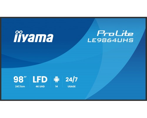 IIYAMA 247.7cm(97,5") LE9864UHS-B1AG 16:9 2xHDMI+USB-C (Speditionsversand)