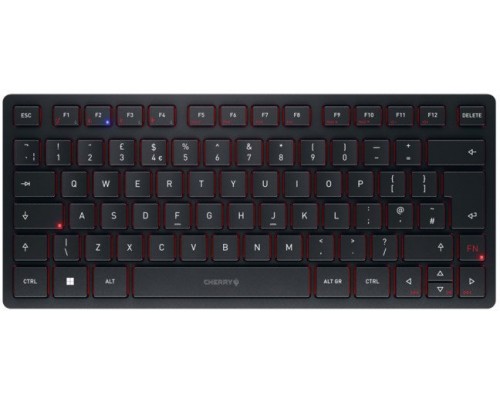 Cherry KW 9200 MINI klawiatura Uniwersalne USB + RF Wireless + Bluetooth QWERTY angielski brytyjski Czarny
