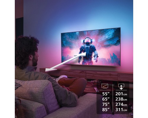 Philips Ambilight 65MLED910/12 165,1 cm (65") 4K Ultra HD Smart TV Wi-Fi Czarny