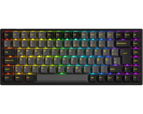 Akko AKKO Black & Gold 3084B Plus Gaming , RGB – V3 Cream Blue Pro Switches, ISO DE, Black & Gold
