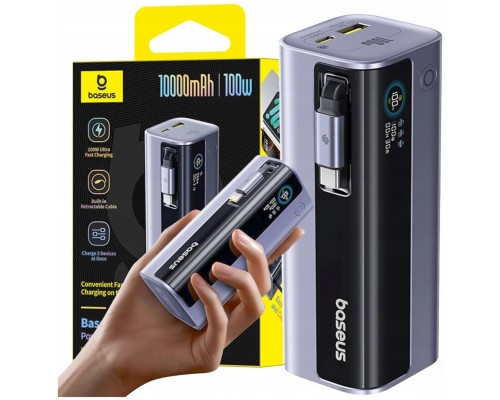 Baseus LiPo PowerBank 10000mAh 100W USB-A USB-C do kabla USB-C kabel EnerGeek GR11 peleks BASEUS E0027A01 (6932172691752)