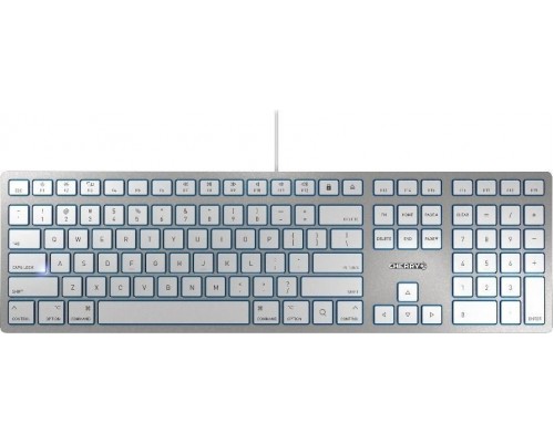 Cherry CHERRY KC 6000 SLIM FOR MAC klawiatura USB QWERTY Skandynawia Srebrny