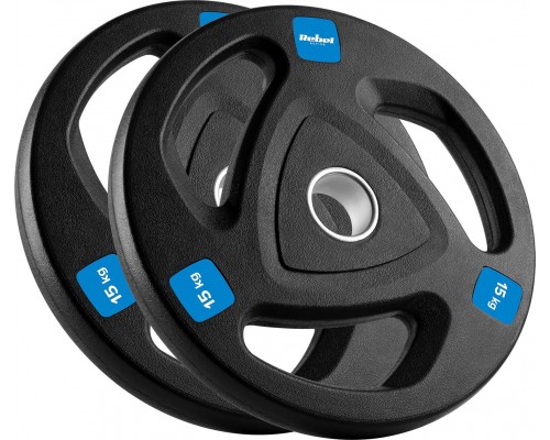 Rebel Set obciążeń cast ironch rubberizedch 2x15kg