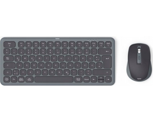 Hama Hama ZESTAW KLAWIATURA I MYSZ MULTI-DEVICE WKM-500 CZARNO-SZARY (U81730610000)