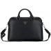Bag Guess Grained Zipper Pocket Triangle Logo 15" black