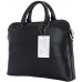 Bag Guess Grained Zipper Pocket Triangle Logo 15" black