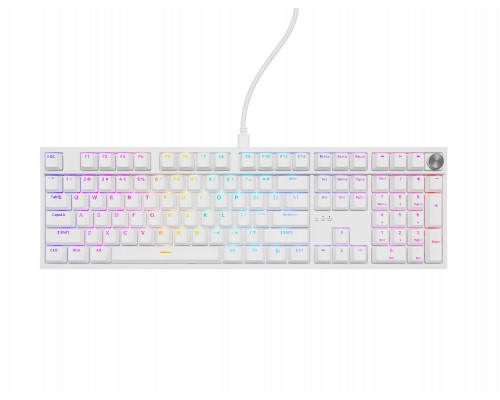 KLAWIATURA DLA GRACZY GENESIS THOR 404 US PODŚWIETLENIE RGB MECHANICZNA BIAŁA OUTEMU PEACH SILENT