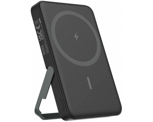   5000 mAh DELTACO, su stoveliu, bevielė, PD 20 W, magnetas, juoda / PB-Q1007 / 1903254