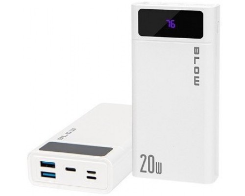 BLOW  20000MAH QC+PD 20W + LIGHTNING BIAŁY PB20E