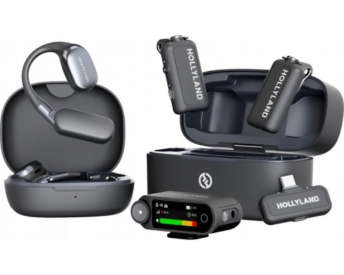 Hollyland LARK MAX 2 Ultimate Combo with OWS monitor headset + Camera RX + USB-C RX microphone system