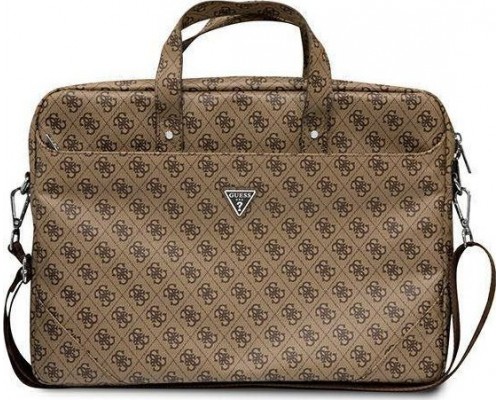 Guess Saffiano 4G Traingle Logo brown 16" (GUE002442)