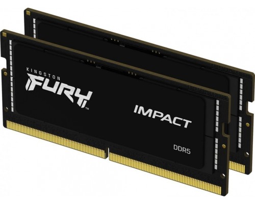 Kingston Fury Impact, SODIMM, DDR5, 32 GB, 5600 MHz, CL40 (KF556S40IBK2-32)