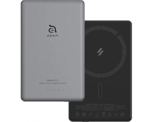 Adam Elements Adam Elements Gravity C5 - Magnetic  Wireless 5000 mAh Grey