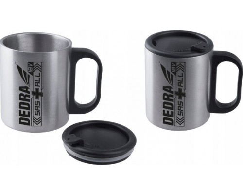 Dedra Mug of steel stainlessj with lid