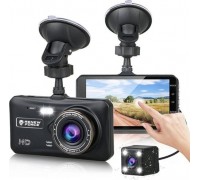 Dexxer WIDEOREJESTRATOR Z KAMERĄ PRZEDNIĄ I TYLNĄ KAMERA COFANIA FULL HD + KARTA SD 32 GB