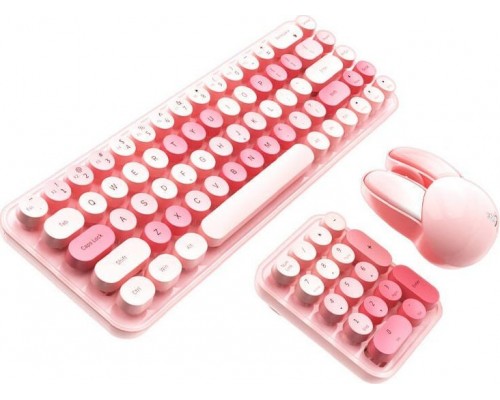 Mofii Bezprzewodowy zestaw MOFII klawiatura+klawiatura numeryczna+mysz 3w1 2.4G (Rose)