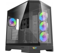 Darkflash DQX90 black ARGB + 4 wentylatory
