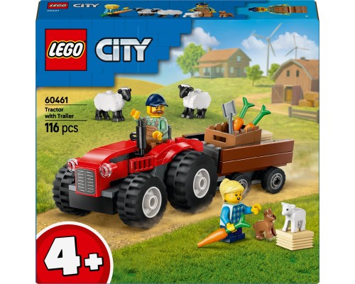 Pilsētas traktors Czerwony ar traktoru un traktora galvu (60461)