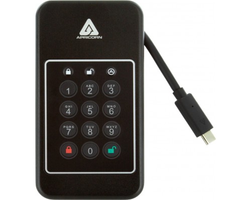 Apricorn Aegis NVX 1 TB USB Type-C 3.2 Gen 1 (3.1 Gen 1) Black