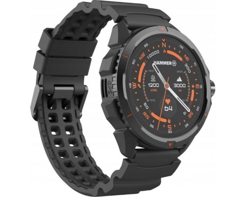 Hammer Watch 2 | Smart watch | GPS (satellite) | AMOLED | 1.5" | Waterproof | Black