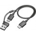 Poly Voyager Focus 2 USB-C-C + przejściówka USB-C/A