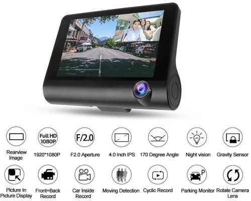 QIKtech kamera REJESTRATOR JAZDY 3w1 W05 FullHD 1080p 0,2kg