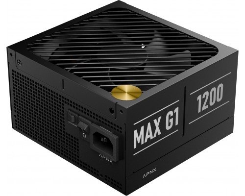 Apnx APNX MAX G1 1.200W 80 PLUS Gold zasilacz, ATX 3.1, PCIe 5.1, w pełni modularny, kompaktowy - 1.200 Watt, czarny