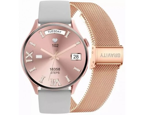 Smartwatch Gravity Różowe Gold Pasek i Bransoleta GT5-5