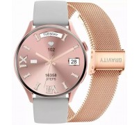 Smartwatch Gravity Różowe Gold Pasek i Bransoleta GT5-7