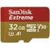 SD  SanDisk Extreme MicroSDHC 32 GB Class 10 UHS-I/U3 A1 V30 (SDSQXAF-032G-GN6MA)