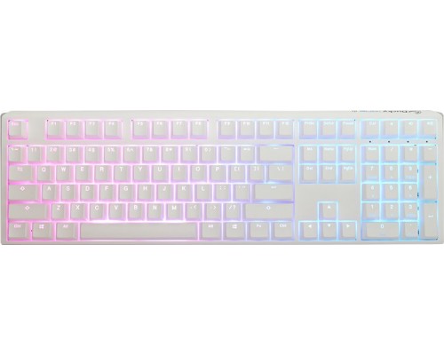 Ducky Ducky One 3 Classic Pure White Gaming Keyboard, RGB LED - MX-Clear