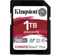 SD  Kingston Canvas React Plus SDXC 1 TB Class 10 UHS-II/U3 V60 (SDR2V6/1TB)