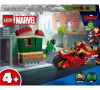 LEGO Marvel Dzelzs vīrs ar motociklu un Halku (76287)