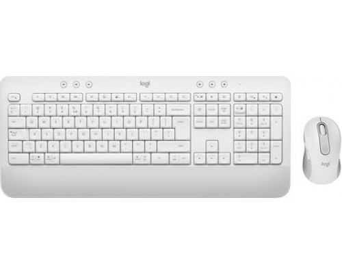 Logitech Logitech Signature MK650 Combo For Business klawiatura Dołączona myszka RF Wireless + Bluetooth QWERTY Duński, Fiński, Norweski, Szwecki White