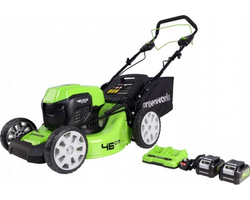   Greenworks 2x24V  46cm G24X2LM46SPK4X  Charger Dual + 2 Battery 4Ah