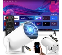 Retoo PROJEKTOR RZUTNIK WIFI ANDROID PRZENOŚNY OBROTOWY SMART 4K GŁOŚNIK BLUETOOTH