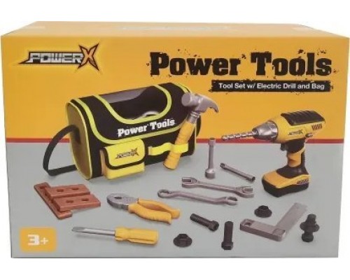 POWER X, Tool Set w/ Electric Drill and Tool Bag