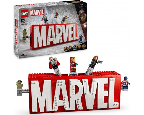 Marvel logotips MARVEL ar minifigūrām (76313)