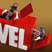 Marvel logotips MARVEL ar minifigūrām (76313)