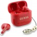 TWS Guess Glossy Effect Printed Classic Logo & Charm Red Headphones