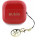 TWS Guess Glossy Effect Printed Classic Logo & Charm Red Headphones