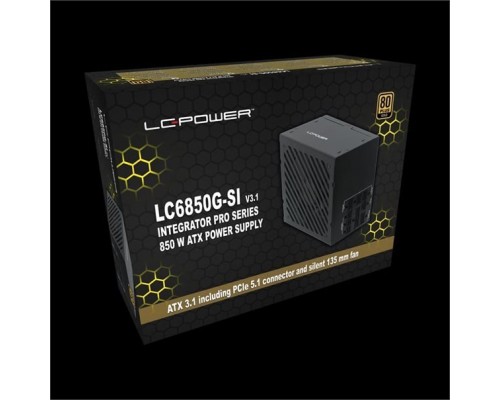 LC-Power ATX 3.1 850W/135mm 80+ Gold certyfikowany Voll Modular PCIe 5.1 Retail