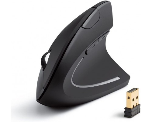 ANKER A7852 kabellose vertikale 2.4G ergonomische Maus mit Nano USB-Dongle Vor/Zurck-Tasten (2x AAA Batt. nicht enthalten)